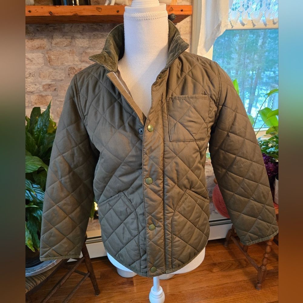 J. Crew Olive Green Quiled Jacket Size M
